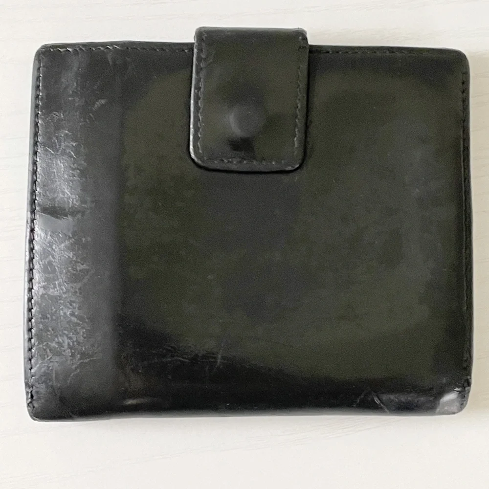 Gucci black distressed leather G logo Tom Ford era compact wallet - Picture 5 of 10
